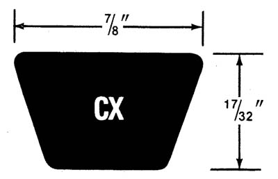 CX Belt Dimensions